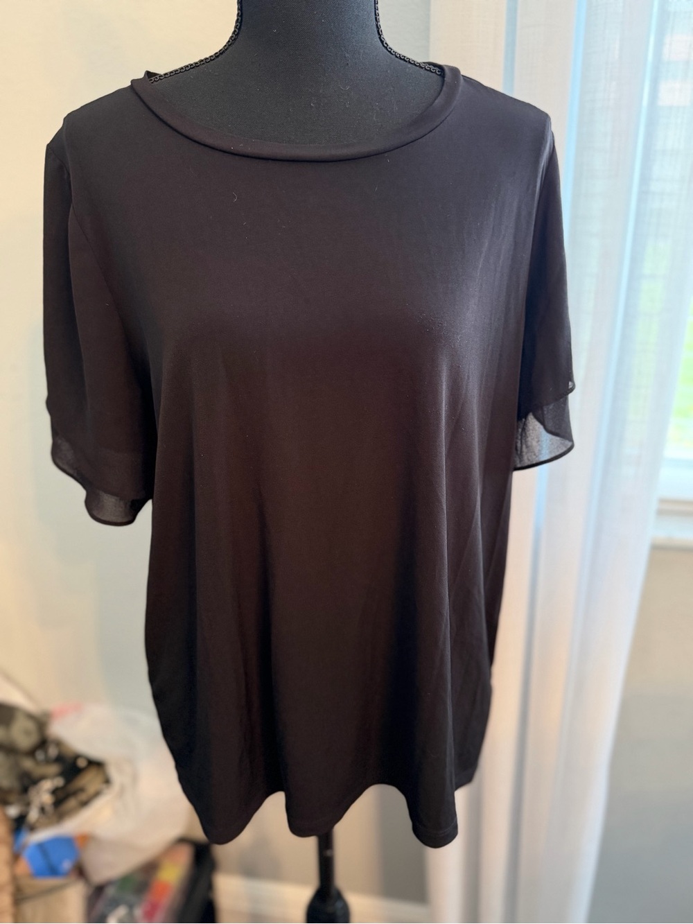 Michael Kors Black Short Sleeve Crewneck Tee